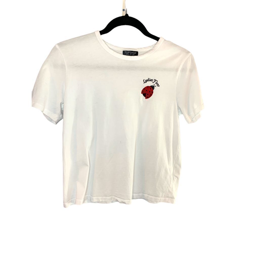 Topshop Ladybug Cropped T-shirt Size 4